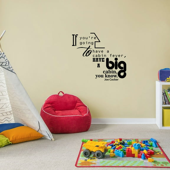 To Have A Cabin Fever Quote Cabin Camp Camping Scenery Vacation Life Quotes Wall Decal Sticker Vinyl Art Mural for Girls / Boys Campers Home Room Walls Bedroom House Decor Decoration (8x10 inch)