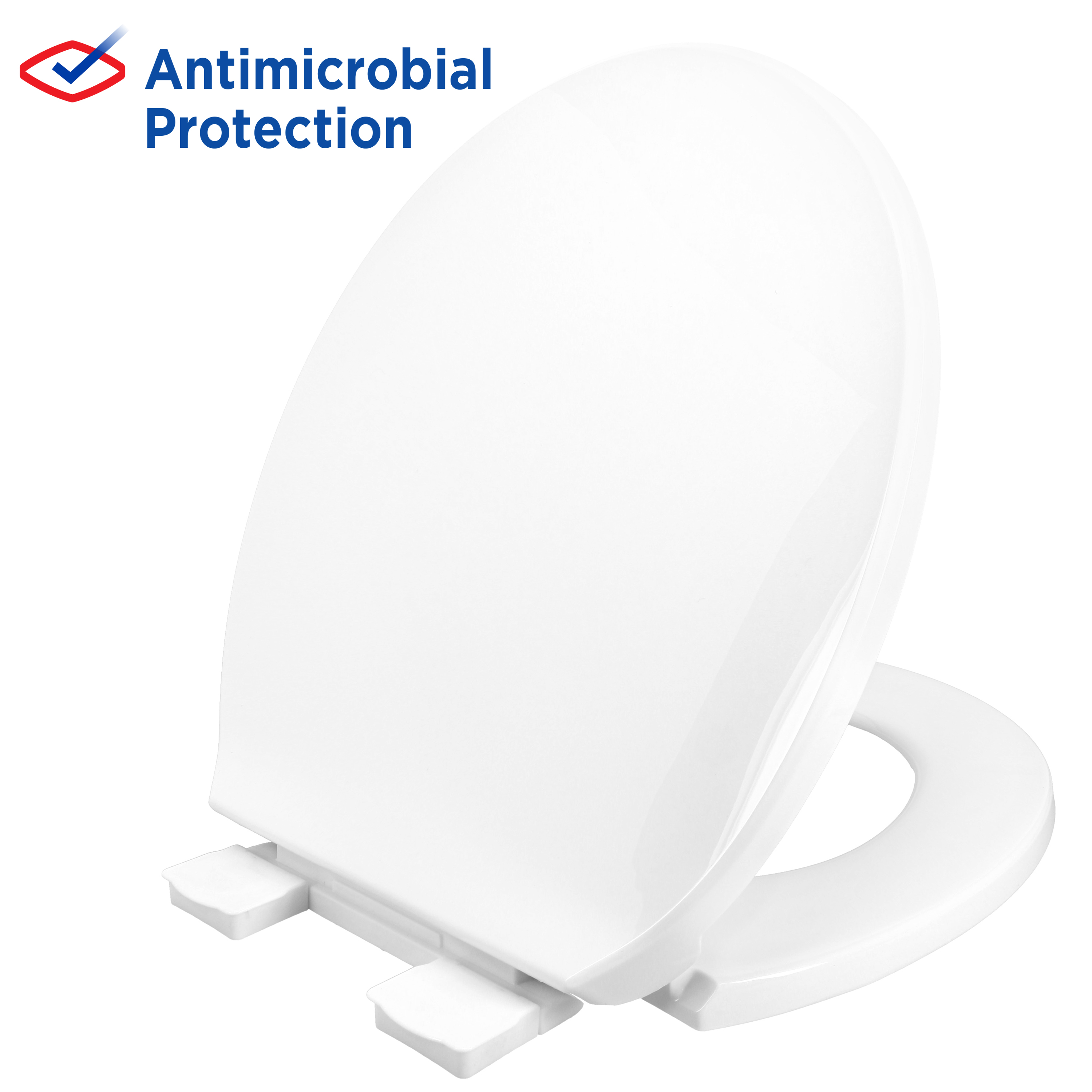 Clorox Antimicrobial Round Stay Fresh Scented Plastic Toilet Seat with