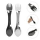 thumbnail image 4 of 4 tenedores/cucharas portátiles de acero inoxidable, multifuncionales, con abridor de botellas, tenedor, cuchillo y cuchara, reutilizables, para exteriores, para acampar y viajar, 4 of 7