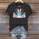 thumbnail image 4 of Mujeres Manga Corta de Verano Tops Día de San Valentín Impreso Cuello Redondo, Camisa de Moda Casual Blusa, 4 of 6