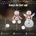 thumbnail image 6 of Zimtown 6ft LED Lighted Pop-Up Snowman Christmas Snowman w/ 200 LED Lights, Hat, Scarf, 6 of 8