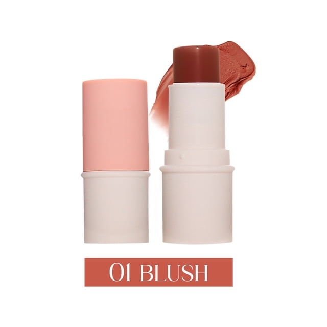 Fankiway Embellishment Cream Multifunctional Makeup Matte Blush Stick Solid Pearlescent Brightening Silkworm Rouge Lip and Cheek Cream
