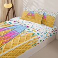 thumbnail image 3 of Catabedysis Waffle Pattern Zipper Twin Comforter Sets with Fitted Sheet and 2 Pillowcases For Boys,Colorful Personalized Monogrammed A Zipper Bedding Set,Colorful Stars Reversible,4 Pieces, 3 of 7