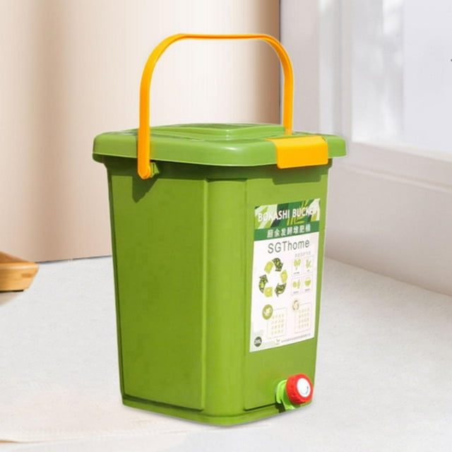 DYNWAVECA Countertop Compost Bin Composting Container Portable Practical Fermentation Tank Large Capacity for Food Waste Kitchen