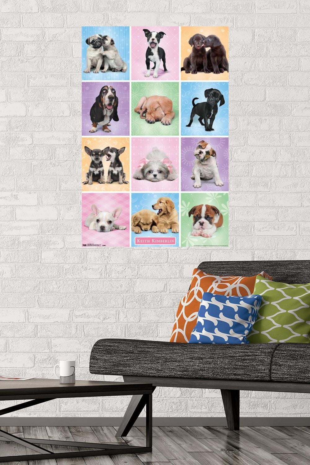 Keith Kimberlin - Puppies - Cuties Grid Wall Poster, 22.375" x 34"