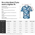 thumbnail image 5 of Fuzoiu Leaves And Flowers Print Hawaiian Shirt for Men, Summer Beach Casual Short Sleeve Button Down Shirts, Men’s Beach Summer Shirts with Pocket,Small, 5 of 7