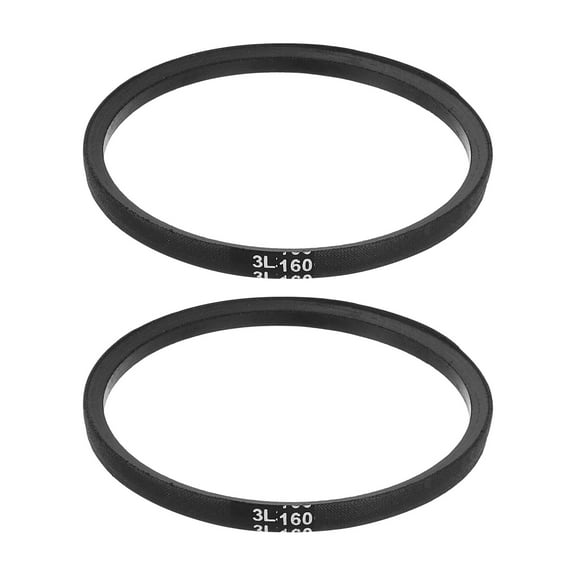 Uxcell 2 pack 3L160 Classic Wrapped Rubber V-Belt, 16"(406mm) Outside Circumference, 3L Profile V Belt 3/8" Width 7/32" Height