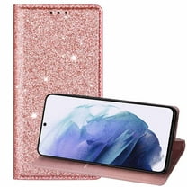 Allytech Galaxy A53 5G Case, A53 5G Wallet Case, Bling Glitter Sparkle Case for Girls Women PU Leather Shockproof Anti-scratch Cards Holder Wallet Case Cover for Samsung Galaxy A53 5G, Rosegold