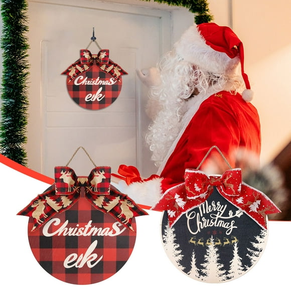 Viflosae Christmas Decorations Merry Christmas Sign Outdoor Wreath Door Sign Wooden Sign Christmas Decor Hanging Sign Wood Christmas Welcome Sign For Front Door Savings on flyer items