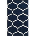 thumbnail image 2 of SAFAVIEH Cambridge Jared Geometric Wool Area Rug, Dark Blue/Ivory, 4' x 6', 2 of 8