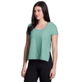 thumbnail image 4 of RBX Active Women's Short Sleeve Shadow Stripe Mesh Workout Tee, 4 of 4