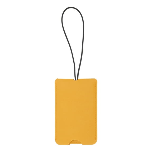 Unique Bargains 1 Pc Lanyard Luggage Tag for Travelling Yellow Polyurethane
