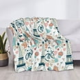 thumbnail image 3 of Yiaed Eiffel Tower Print Blanket Throw Blanket Soft Cozy Flannel Blanket for Home Bed Sofa Couch Chair-50"x40", 3 of 6