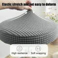 thumbnail image 5 of Plaid Round Stool Cover, Swivel Chair Cover, Beauty Salon Stool Cushion, Stretchable Protective Design, for Bar or Salon Use, Easy to Clean, Lift Chair Cover, Upholstery Protector, Chair Slipcover, 5 of 9