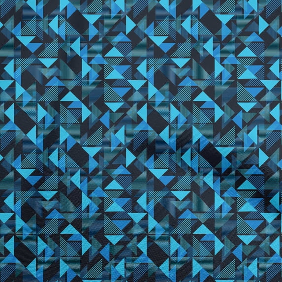 oneOone Rayon Medium Blue Fabric Geometric Diy Clothing Quilting Fabric Print Fabric By Yard 56 Inch Wide