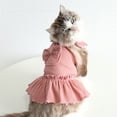 thumbnail image 6 of Visland Pet Skirt Breathable Soft Sweet Teddy Small Dog Bowknot Pocket Dress for Wedding Party, 6 of 8