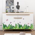 thumbnail image 1 of Un conjunto de pegatinas de pared, pegatinas de pared de mariposas con hojas tropicales verdes, decoración de pared para dormitorio, sala de estar y oficina, 1 of 5
