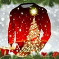 thumbnail image 2 of Christmas T-Shirts for Men Long Sleeve Star Christmas Tree Graphic Pajamas Tee Crew Neck Slim Fit Casual Fall Winter Family Xmas Gift Mens T-Shirts Red L, 2 of 5