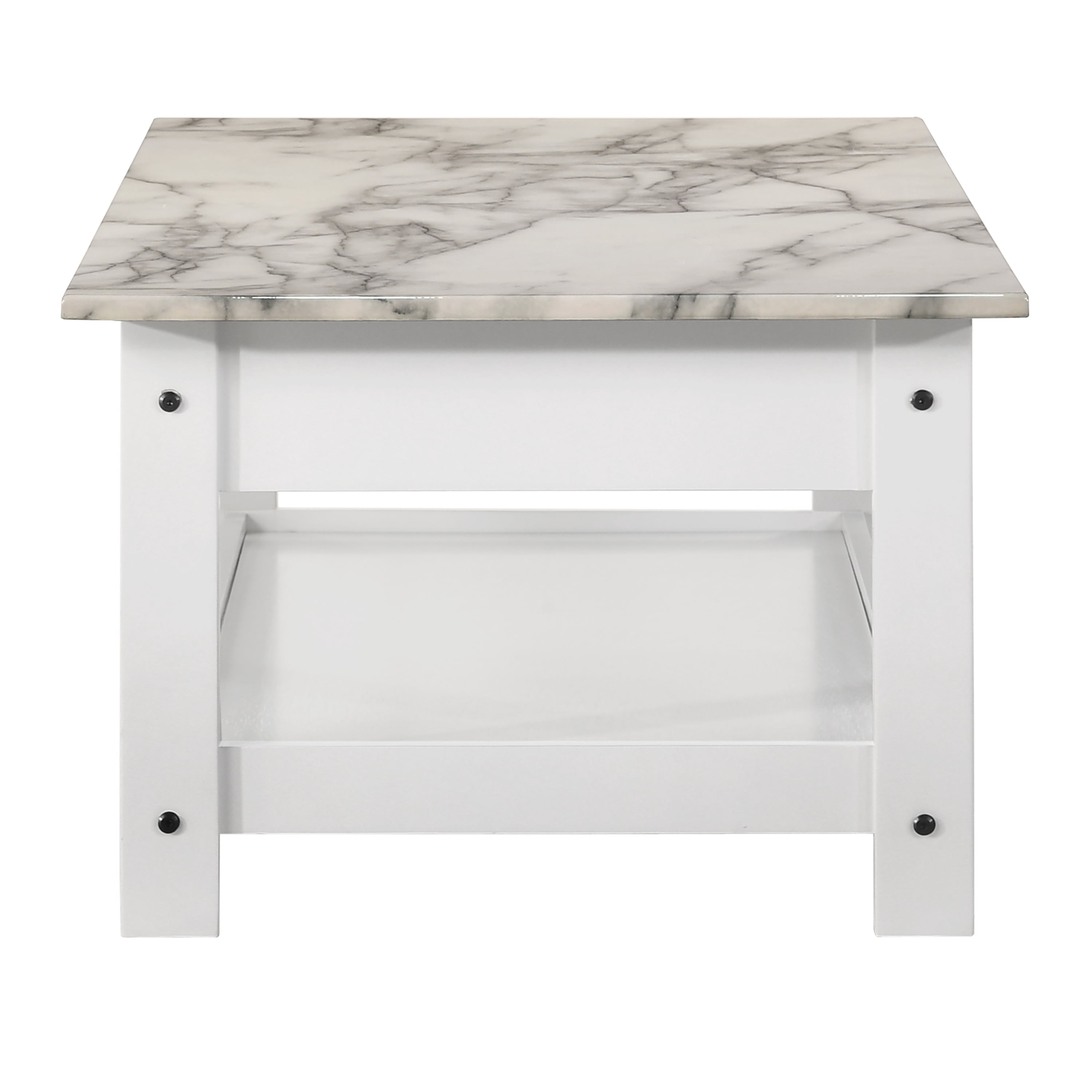 Furniture of America Umbra Storage Wood White 3-Piece Coffee Table Set
