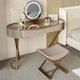 thumbnail image 4 of Luxury Nordic Vanity Tables Storage Cabinet Design Creative Vanity Tables Mirror Makeup Tavolo Trucco Bedroom Furniture WZ50VT My Lux Decor Round, 4 of 29
