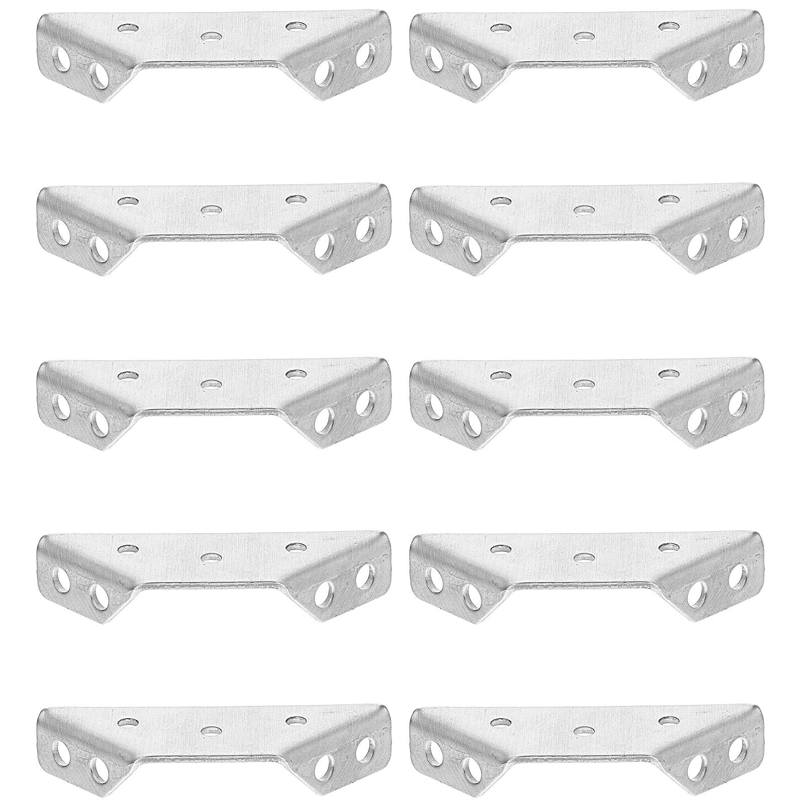 Masteelf 50 Pcs Corner Braces Furniture Angle Brackets Stainless Steel Shelf Brackets