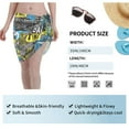 thumbnail image 7 of Kll Goal Time Print Women'S Sarong Coverups Short Bathing Suit Wrap Skirt Beach Wrap Swimsuit Cover Ups, 7 of 7