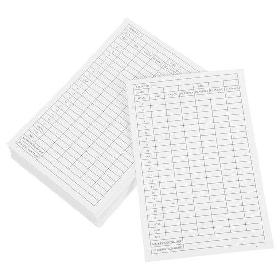 OUNONA Score Cards Set 30pcs Coated Paper Scorecards for Board Games, Card Games, and Group Activities