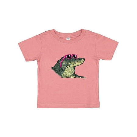 

Inktastic Sunny Gator in Pink Sunglasses Gift Baby Boy or Baby Girl T-Shirt