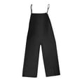 thumbnail image 5 of Women's Jumpsuits, Rompers & Overalls Fashion Solid Color Sleeveless Tank Baggy Loose Linen Jumpers for Women, 5 of 5