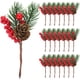 thumbnail image 1 of 10 Uds. De ramas falsas de Navidad, decoración de pino de fruta roja Artificial, decoración navideña, 1 of 6