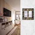 thumbnail image 5 of Yayeee Rocker Switch Wall Plate 1-Gang 4.6"x2.9" Home Decorative Outlet Cover, Golden Elegance, 5 of 6