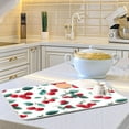thumbnail image 6 of Red Cherry Leaves Dish Drying Mat for Kitchen Counter Absorbent Microfiber Drying Pad, Medium 16x18 in, 6 of 7