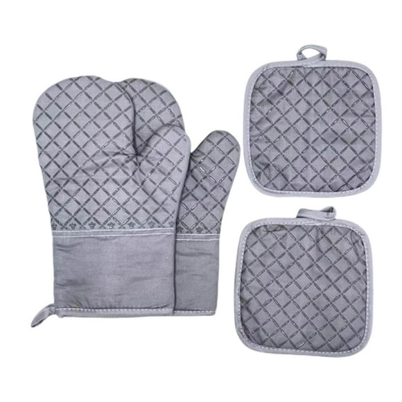 Rvkxad Heat Resistant Oven Mitts and Pot Holders, 4 PCS Set with Non-Slip Grip for Baking and Cooking, Oven Gloves, Kitchen Mitts