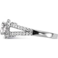 thumbnail image 4 of 14K White Gold Eternal Promise Lab Grown Diamond Halo Complete Ring (Size 7) Made In India rm2147e-050-7cwlg, 4 of 5