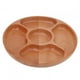 thumbnail image 1 of Plato de subrejilla, forma redonda de madera, plato dividido para aperitivos, plato dividido para alimentos, tecnología de vanguardia, 1 of 8