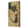 thumbnail image 4 of For Samsung Galaxy S22+ 5G 6.6" Cat Patterned Embossed Strong Magnetic Attachment/Closure, Card Slots/Pocket, PU Leather Flip Wallet Case ﻿,Brown,For Galaxy S22+ 5G, 4 of 8