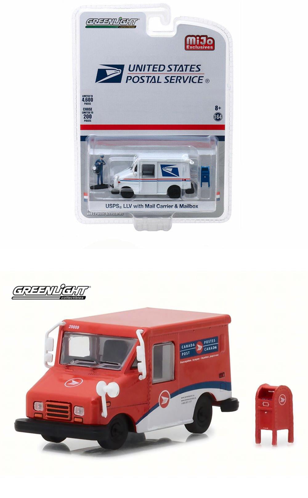 GREENLIGHT 1:64 CANADA POST LONG-LIFE POSTAL DELIVERY VEHICLE W/ MAILBOX 29889