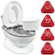 thumbnail image 2 of Bañito Entrenador para Niños Diseño Realista Asiento con Sistema Anti Salpicaduras Espacio para Toallitas Base Antideslizante - Gris, 2 of 7
