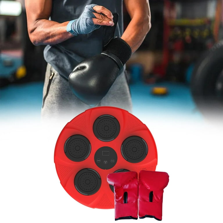 Music Boxing Machine Wall Mounted with Gloves, Smart Boxing Training  Punching Equipment, Portable Electronic Boxing Pad for Focus Agility  Training