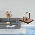thumbnail image 2 of Escultura de hoja de metal abstracta nórdica con base de madera, adorno creativo, dispensador de pañuelos, organizador para mesa, fiesta, decoración d, 2 of 8
