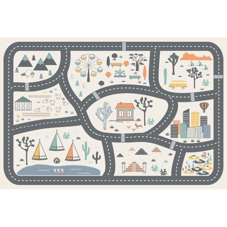 City Road Vinyl Mat  Rectangle  3.2 x4.8