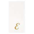 thumbnail image 5 of Luxenap Rectangle Gold Letter E White Paper Linen-Feel Guest Towel / Napkin - Air Laid, Cursive Font - 15 3/4" x 8" - 2000 count box, 5 of 10