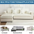 thumbnail image 2 of Eurhowing Plush Sofa Cover, Non-Slip Sofa Slipcover for Corner L Shape 1 2 3 Seater, Soft Warm Velvet Sofa Cushion Covers (Beige White, 90x210cm), 2 of 12