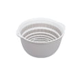 thumbnail image 2 of Yhmxh Organizadores y almacenamiento Cesta de drenaje, cesta doble para verduras, cuenco de plástico para lavar verduras, plato de frutas casero Almacenamiento de ducha Almacenamiento de juguetes, 2 of 5