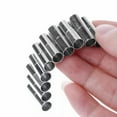 thumbnail image 2 of U8MO 50 Silver Bracelet Necklace Cylinder Magnetic Clasps End Caps Fit 3mm-6mm Cord-5mm, 2 of 6
