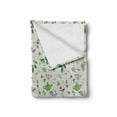 thumbnail image 2 of Jasmine Soft Flannel Fleece Throw Blanket, Exotic Herbal Tea Concept Green Tea and Jasmine Leaves, Cozy Plush for Indoor and Outdoor Use, 50" x 70", Sage Green Lime Green, by Ambesonne, 2 of 6