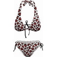 thumbnail image 5 of SKQIT Women's Leopard Print Swimsuits Tie Side Thong Sexy Bikini Set 2 Piece Bathing Suits, 5 of 7