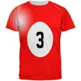 thumbnail image 1 of Halloween Billiard Pool Ball Three Costume All Over Mens T Shirt, 1 of 2
