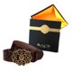 thumbnail image 1 of Qarigey Cinturón de cuero elegante con hebilla de flor para vaqueros, cinturón con hebilla de aguja para mujer, diseño único Cinturones Café 105cm, 1 of 6