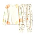thumbnail image 7 of Baby Girl Pajamas 2 Piece Halloween Stylish Print Crew Neck Long Sleeve Top And Trousers Homewear Pjs for Girls Size 3-4 Years, 7 of 7